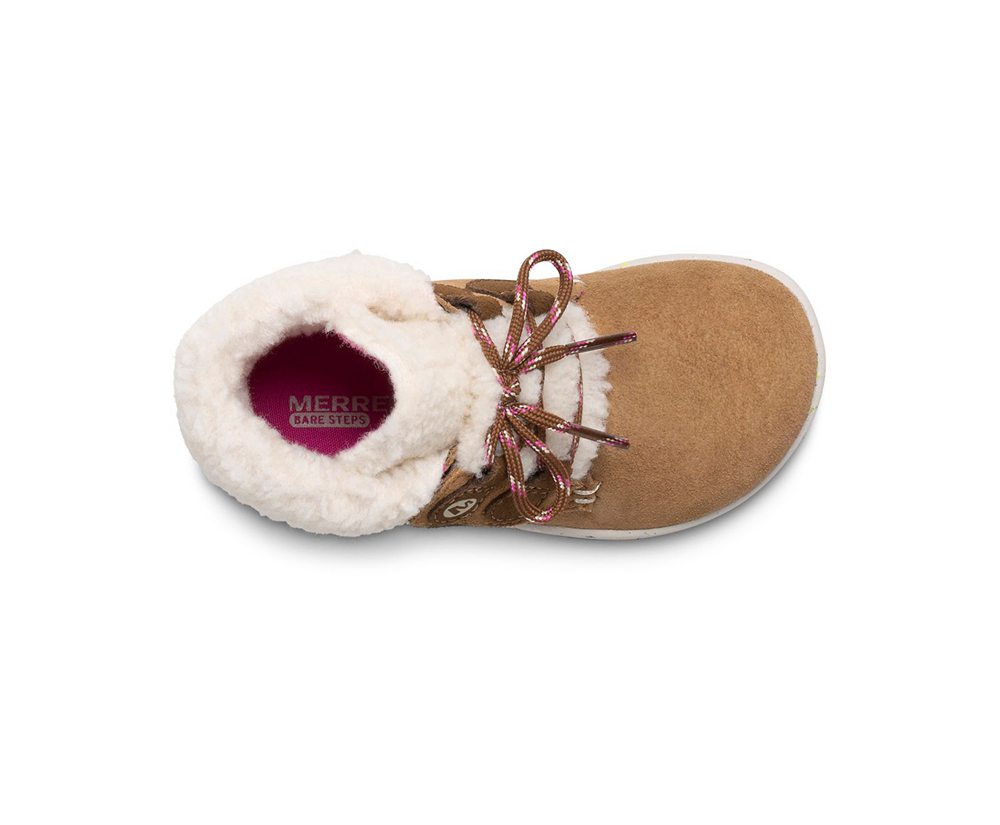 Merrell Boots Brown - Bare Access Steps® Cocoa Jr. - Kids 40EOLDJHY